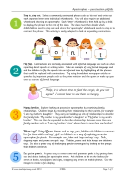 Punctuation pitfalls – apostrophes