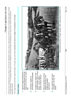 Changes in agriculture over time