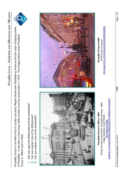 Piccadilly Circus – similarities and differences over 100 years