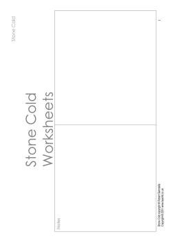 Stone Cold worksheets Stone Cold worksheets
