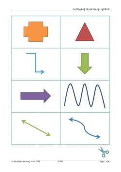 Composing music using symbols