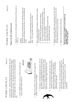 'Work and Play' sheet 3