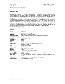 Notes on the poems