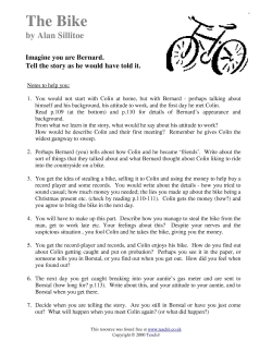 Write the story from Bernard's point of view