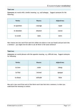 E-x-p-a-n-d your vocabulary!