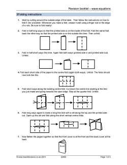 Revision booklet – wave equations