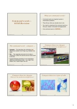 Command words – GCSE revision