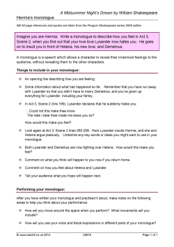 Hermia's monologue