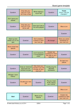 Board game template
