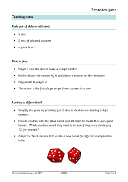 Remainders game