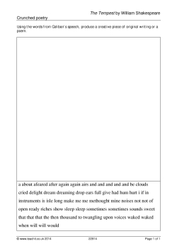Producing poetry from 'crunched' text