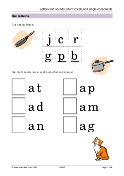 Letters and sounds: short vowels and single consonants