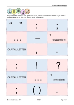 Punctuation Bingo! Punctuation Bingo!