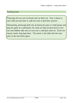 Clause confusion – using semi-colons