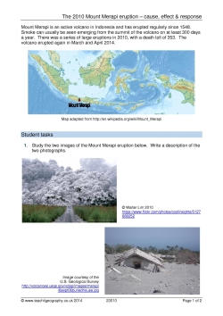 The 2010 Mount Merapi eruption – cause, effect & response