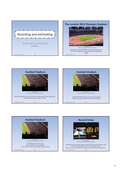 Rounding and estimating