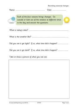 Recording seasonal changes