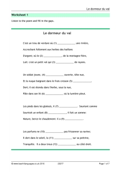 'Le dormeur du val' de Rimbaud