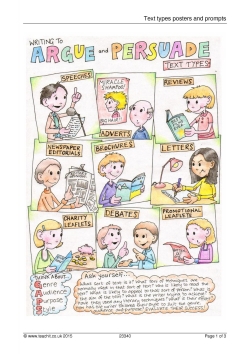 Text types posters and prompts