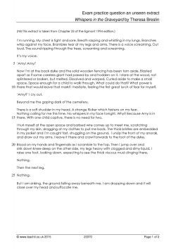 Exam practice question using an unseen extract