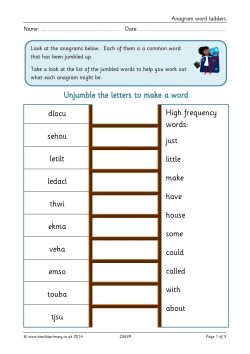 Anagram word ladders – HFW
