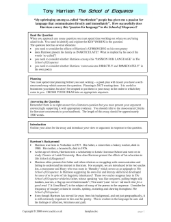 Essay plan: passion for language