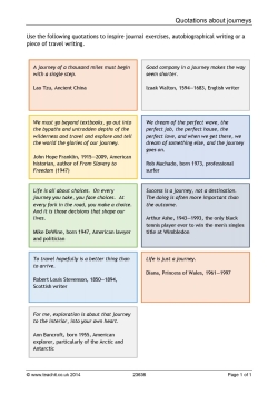 Quotations about journeys Quotations about journeys