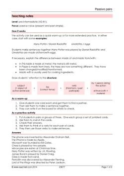 Passive pairs