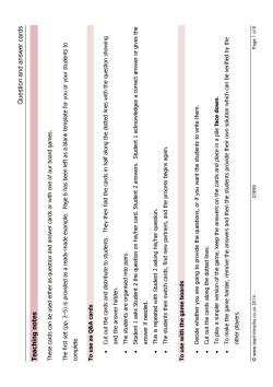 Question and answer cards