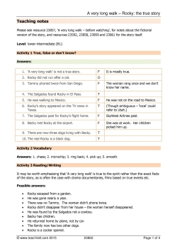 A very long walk – extension materials / Willow the cat