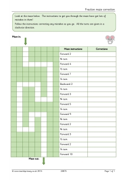 Fraction maze correction
