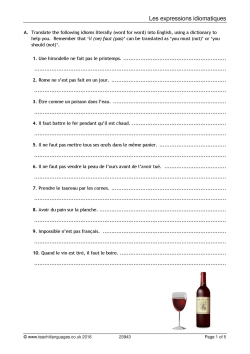 Les expressions idiomatiques