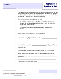 Worksheet 3 - creative writing