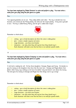 Writing plays with a Shakespearean twist