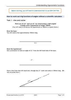 Understanding trigonometry