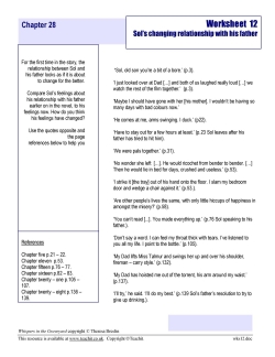 Worksheet 12 - Sol's changing relationship with his father