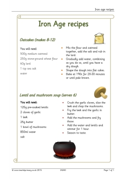 Iron Age recipes