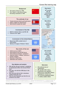 Korean War learning map