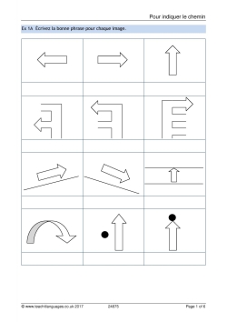 Pour indiquer le chemin