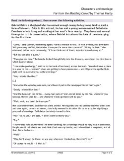 Characters and marriage