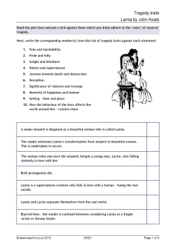Tragedy traits in 'Lamia'