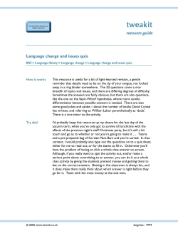 Language change and issues quiz