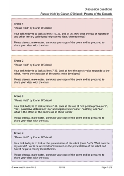 Discussion questions