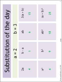 Substitution - daily starter
