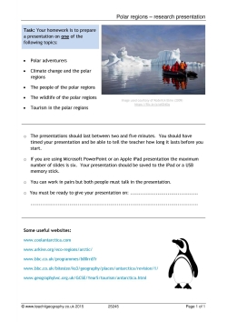 Polar regions – research presentation