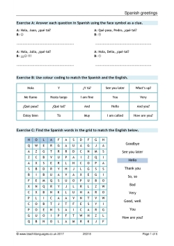 Spanish greetings