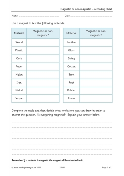 Magnetic or non-magnetic – recording sheet