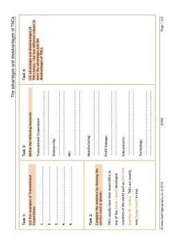 The advantages and disadvantages of TNCs