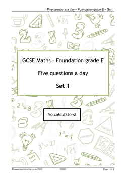 Five questions a day - Foundation support - set 1