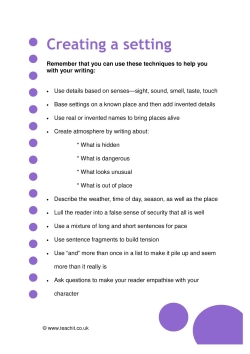 Creating a setting